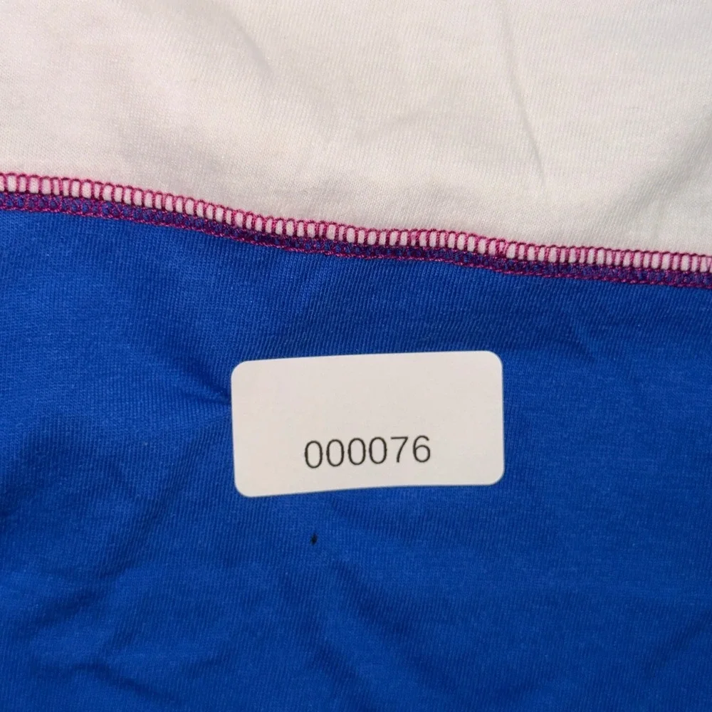 Nike Girls Colorblock Short Sleeve T-Shirt Blue White Size 4 XS 195231728151